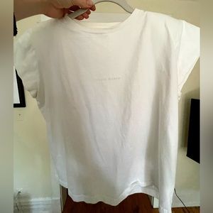 Magda Butrym Padded Short Sleeve Whit T-Shirt